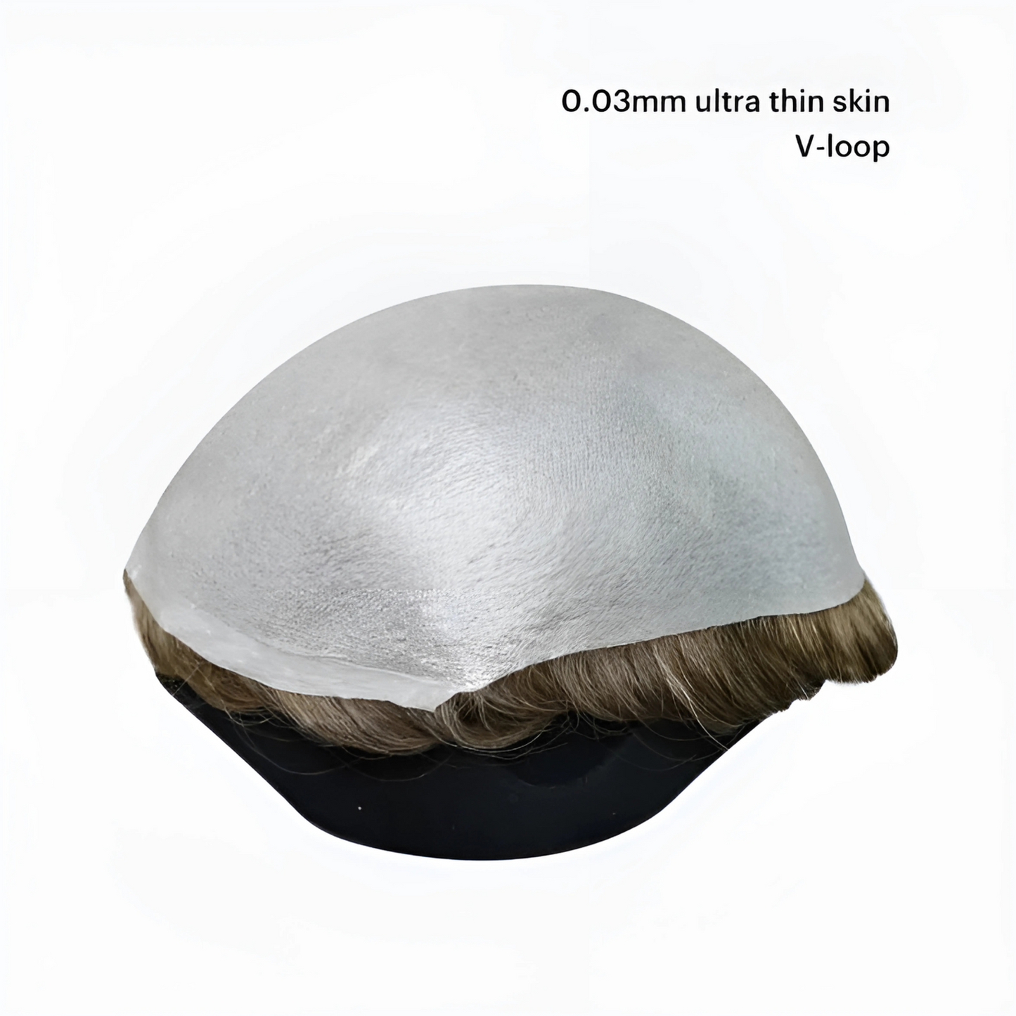 HR3 Ultra-Thin Skin Hair System for Men – 0.03 mm Thin PU Base | All-Over V-Loop Ventilation | Soft & Lightweight | Indian Human Hair | Non-Surgical Hair Replacement | Freestyle Natural Look