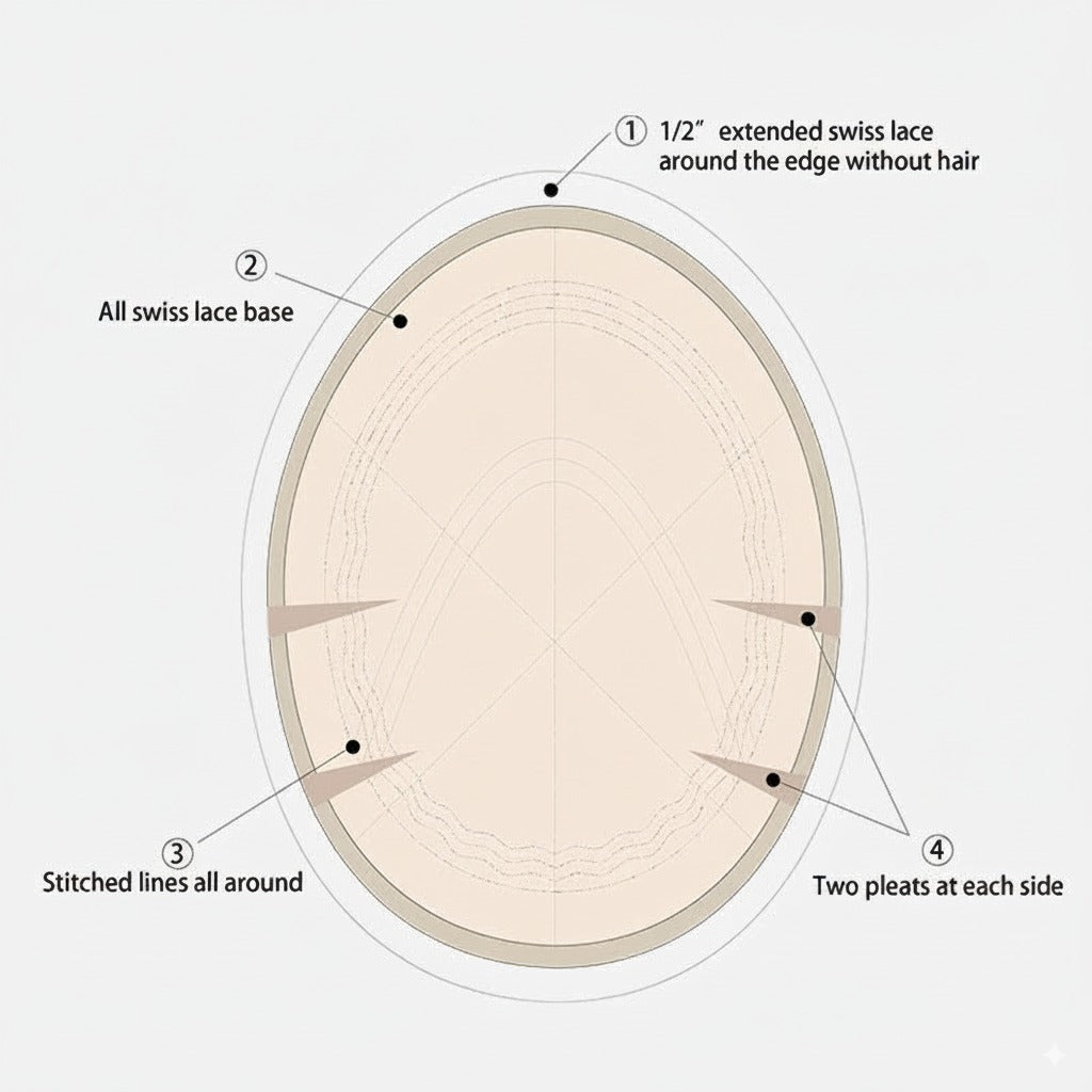 HR- Full Lace Hair System for Men – Single Front / Double Rest, Fully Bleached Knots | Indian Human Hair | Lightweight | Non-Surgical Hair Replacement | Freestyle Natural Look