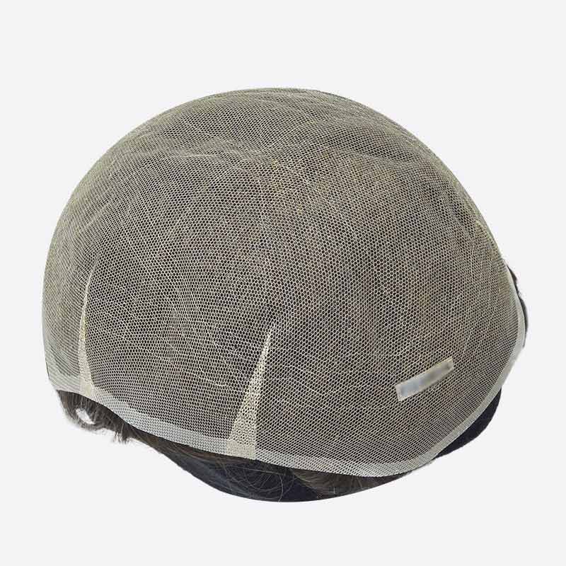 HR-SW2 Premium Swiss Lace Toupee for Men – Lightweight | Breathable | Indian Human Hair | Single Split Knots | Ideal for Sensitive Scalp & Sweaty Conditions | Non-Surgical Hair Replacement