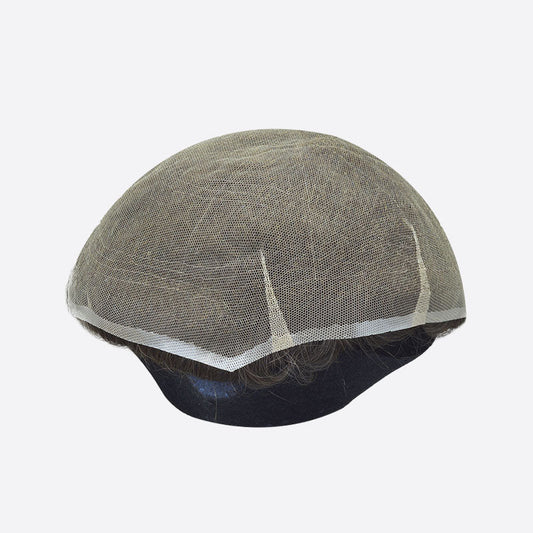 HR-SW2 Premium Swiss Lace Toupee for Men – Lightweight | Breathable | Indian Human Hair | Single Split Knots | Ideal for Sensitive Scalp & Sweaty Conditions | Non-Surgical Hair Replacement