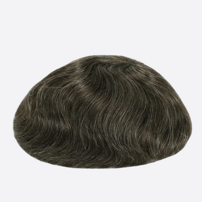 HR-SW2 Premium Swiss Lace Toupee for Men – Lightweight | Breathable | Indian Human Hair | Single Split Knots | Ideal for Sensitive Scalp & Sweaty Conditions | Non-Surgical Hair Replacement