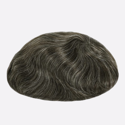 HR-SW2 Premium Swiss Lace Toupee for Men – Lightweight | Breathable | Indian Human Hair | Single Split Knots | Ideal for Sensitive Scalp & Sweaty Conditions | Non-Surgical Hair Replacement