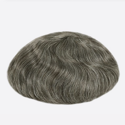 HR-SW2 Premium Swiss Lace Toupee for Men – Lightweight | Breathable | Indian Human Hair | Single Split Knots | Ideal for Sensitive Scalp & Sweaty Conditions | Non-Surgical Hair Replacement