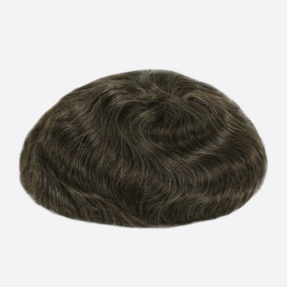 HR-HW Undetectable Lace Hair System – French Lace Middle, PU Perimeter | Ideal for Hot & Humid Weather | Single-Split Knots | Indian Human Hair | Non-Surgical Hair Replacement | Freestyle Natural Look