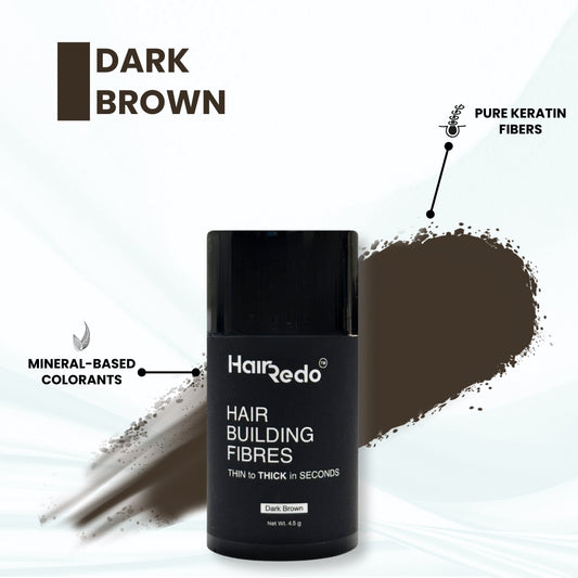 Pure Keratin Hair Fibers 4.5g Trial Pack | Instant Hair Thickening | No Root Blockage | 100% Water Soluble & Sweat Resistant