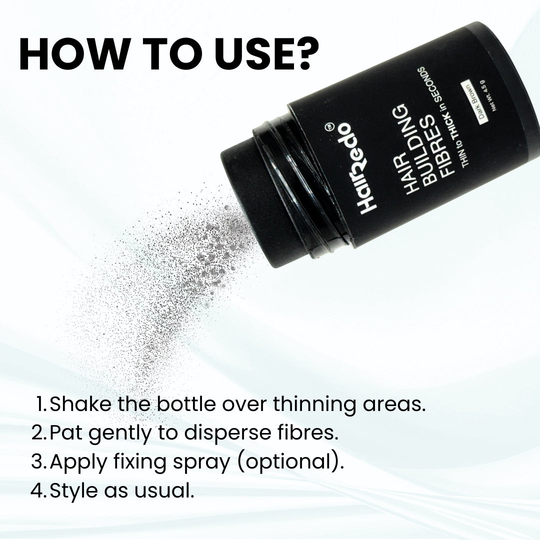 Pure Keratin Hair Fibers 11.5g Classical Pack | Instant Hair Thickening | No Root Blockage | 100% Water Soluble & Sweat Resistant