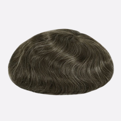 HR-HW Undetectable Lace Hair System – French Lace Middle, PU Perimeter | Ideal for Hot & Humid Weather | Single-Split Knots | Indian Human Hair | Non-Surgical Hair Replacement | Freestyle Natural Look