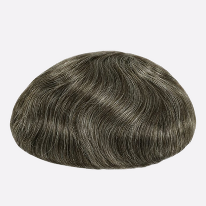 HR-HW Undetectable Lace Hair System – French Lace Middle, PU Perimeter | Ideal for Hot & Humid Weather | Single-Split Knots | Indian Human Hair | Non-Surgical Hair Replacement | Freestyle Natural Look