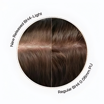 HR4 Skin Hair System for Men – 0.06mm PU Base | All-Over V-Loop Ventilation | Soft & Lightweight | Indian Human Hair | Non-Surgical Hair Replacement | Freestyle Natural Look