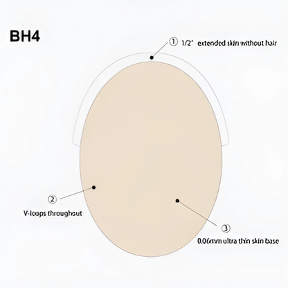 HR4 Skin Hair System for Men – 0.06mm PU Base | All-Over V-Loop Ventilation | Soft & Lightweight | Indian Human Hair | Non-Surgical Hair Replacement | Freestyle Natural Look